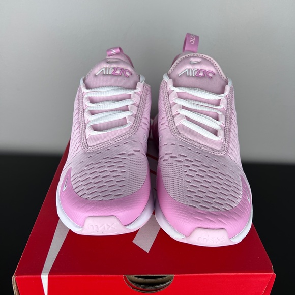 New Nike Air Max 270 GS Sneakers Pink White CV9645-600 - Picture 3 of 7